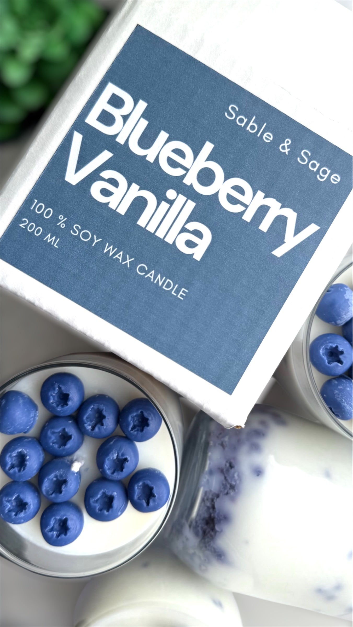 Blueberry Vanilla Scented Candle