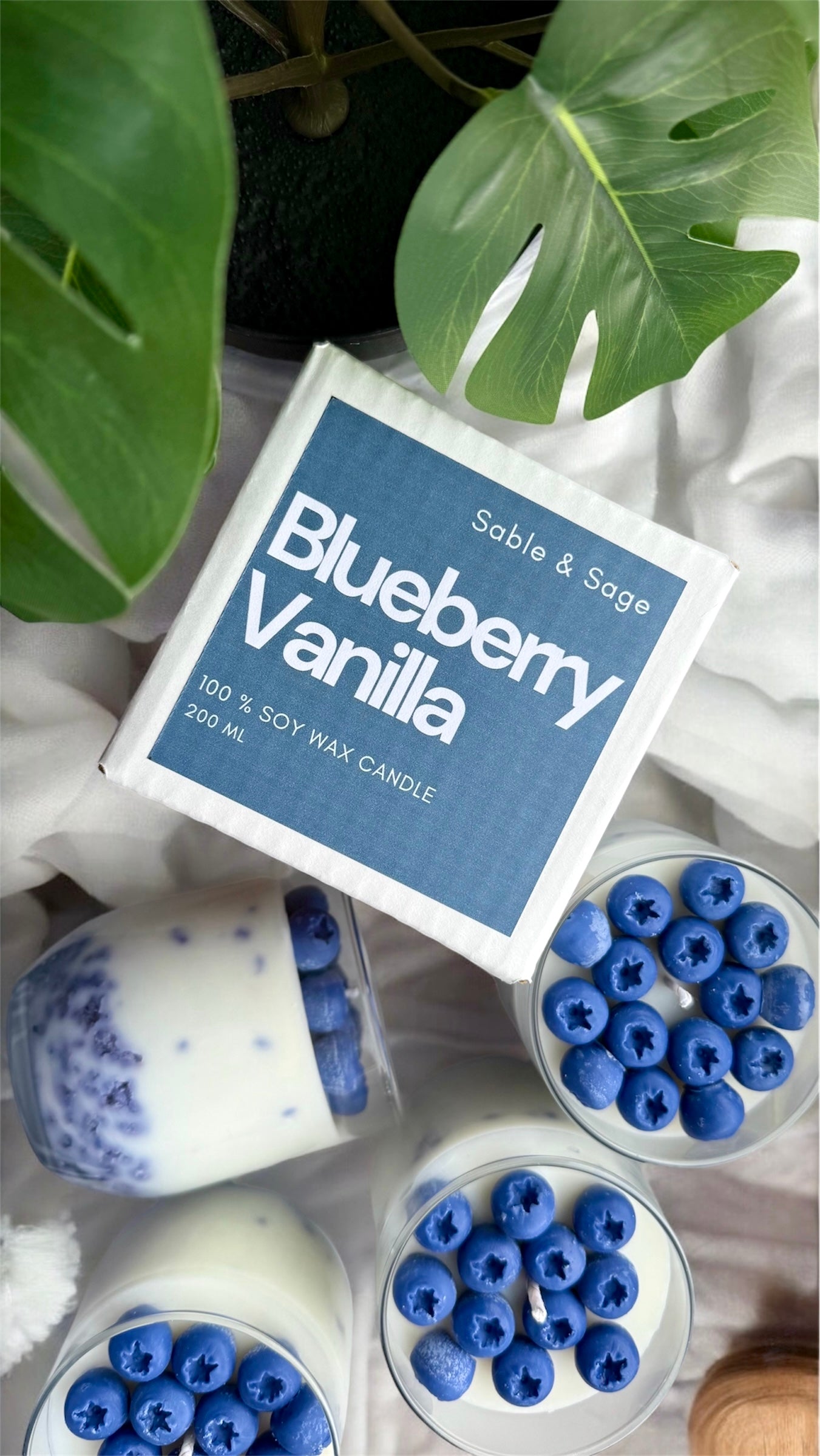 Blueberry Vanilla Scented Candle