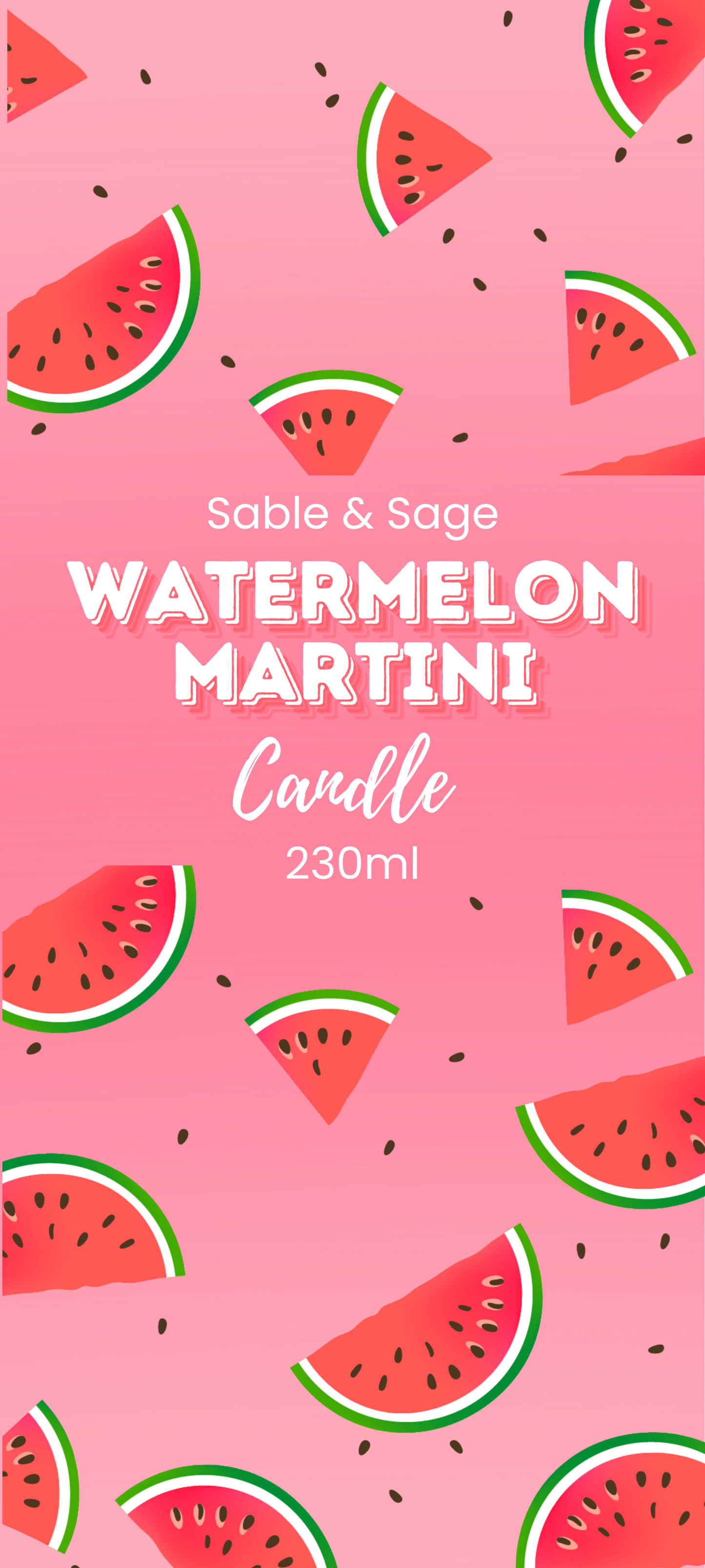 Watermelon Martini Candle